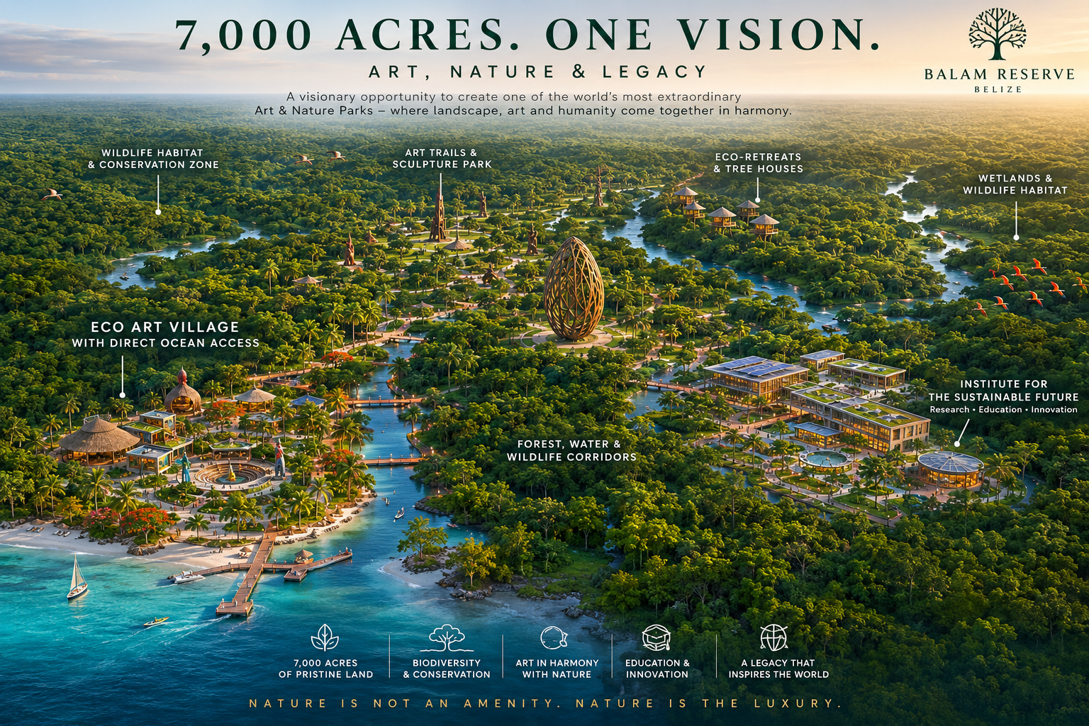 Vision for a 7,000-acre Art and Nature Park in Belize